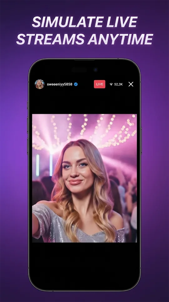 LiveSim: Sahte Canlı Yayın ekran görüntüsü 1